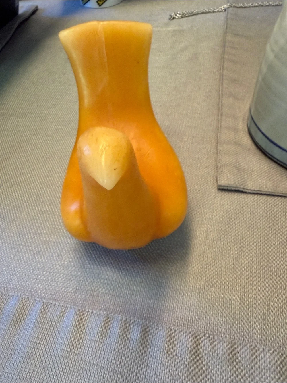 Decorative Orange Bird Candle - Classic Table Accent